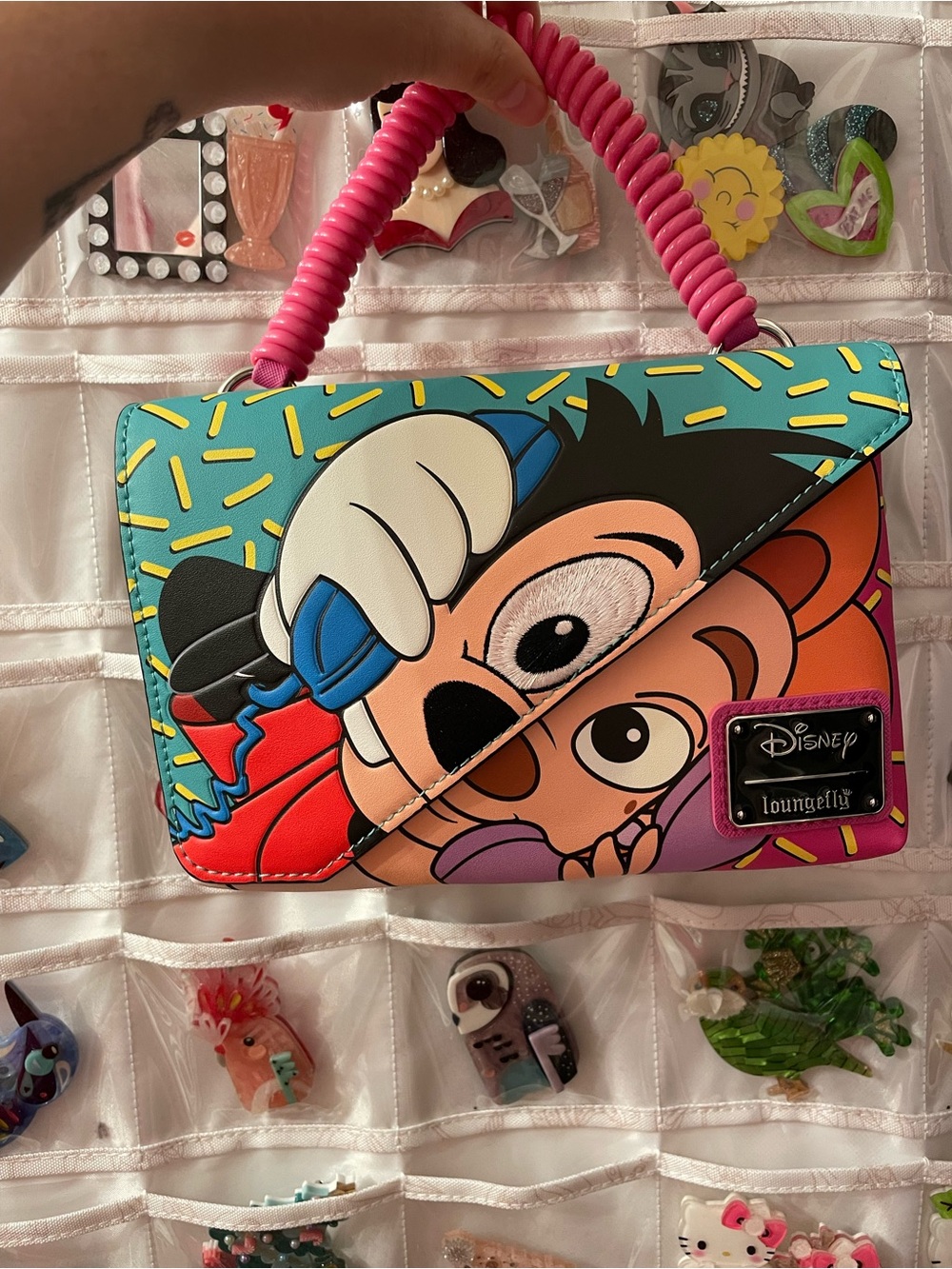 NWOT Loungefly Disney_A Goofy Movie Max Roxanne Split Crossbody bag+wallet SET - Picture 7 of 17